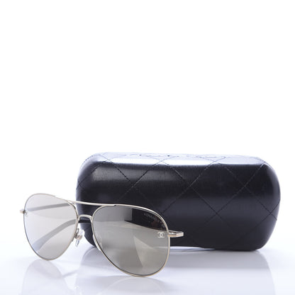 Chanel CC Aviator Sunglasses 4189-T-Q Pale Gold 8 of 8