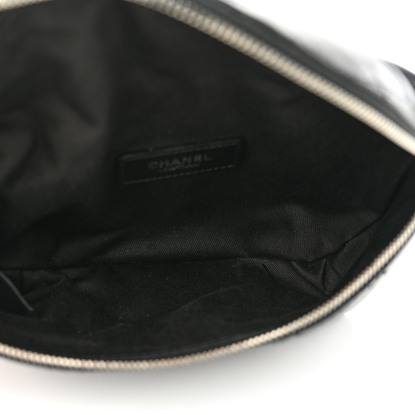 Calfskin Quilted Waist Belt Bag Black