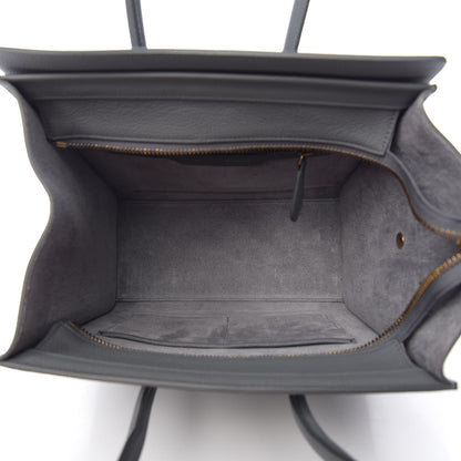Celine Baby Drummed Calfskin Micro Luggage Kohl 4 of 8