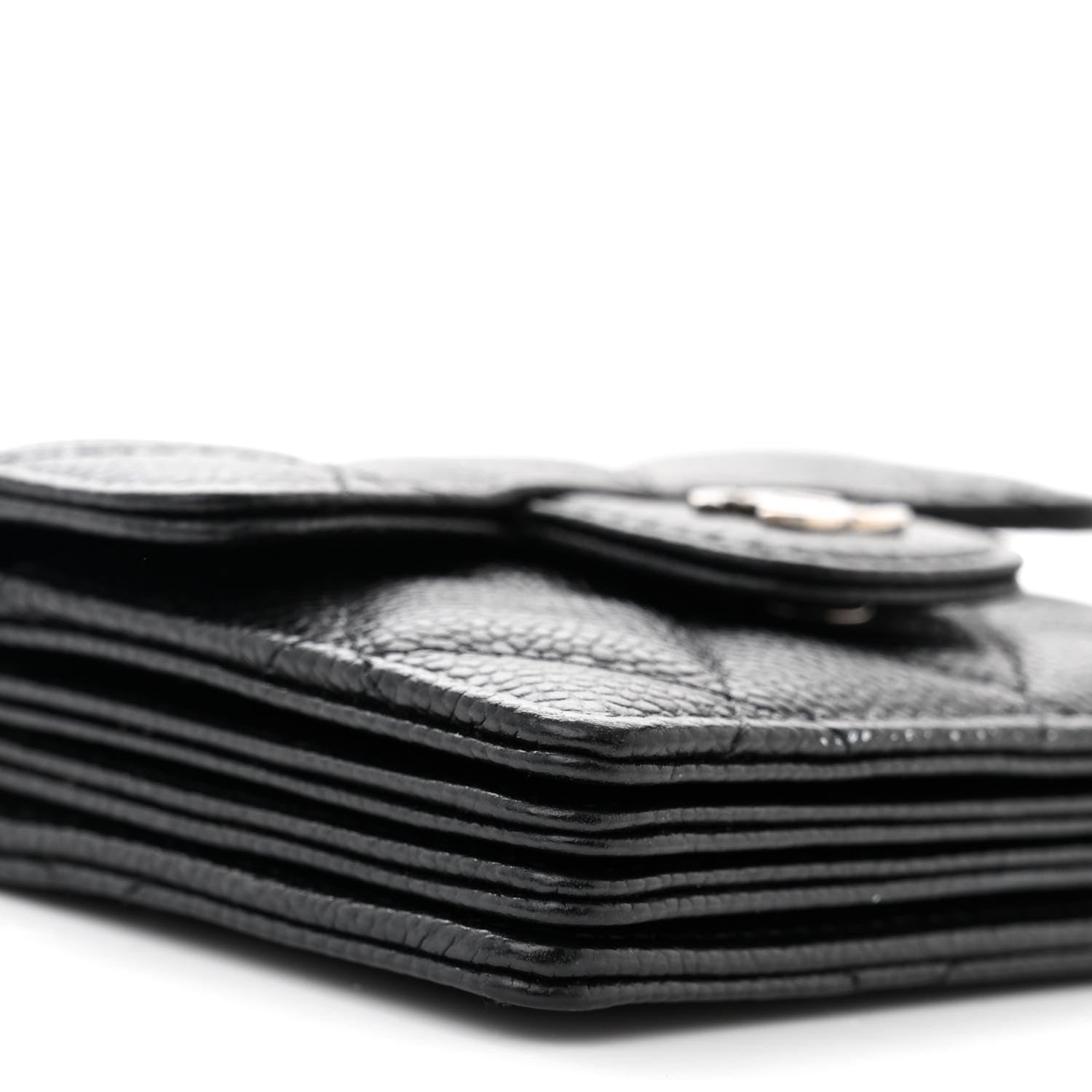Chanel Caviar Quilted Flap Card Holder On Chain Black 10 of 13