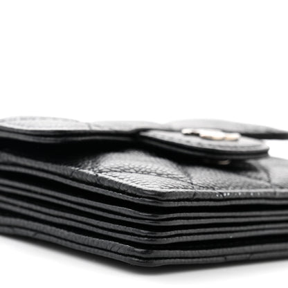 Chanel Caviar Quilted Flap Card Holder On Chain Black 10 of 13