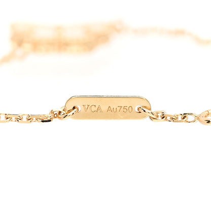 Van Cleef & Arpels 18K Yellow Gold Mother of Pearl Sweet Alhambra Butterfly Bracelet 4 of 5