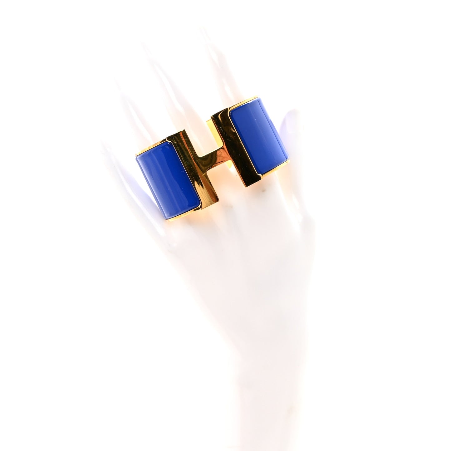 Enamel Extra Wide Clic Clac H Bracelet GM Bleu Royal