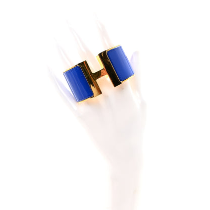 Hermes Enamel Extra Wide Clic Clac H Bracelet GM Bleu Royal 2 of 4