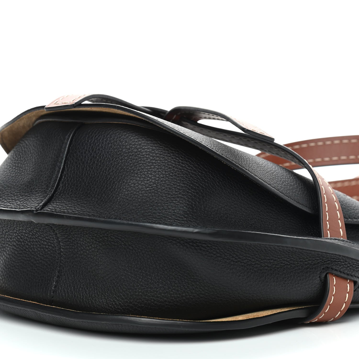 Loewe Grained Calfskin Small Gate Crossbody Bag Pecan Black 8 of 8