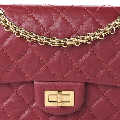 Chanel Aged Calfskin Quilted 2.55 Reissue Mini Flap Red 10 of 11