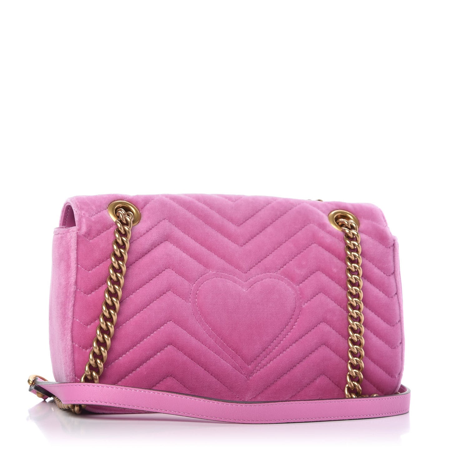 Velvet Matelasse Marquise Crystals Embroidered Small GG Marmont Shoulder Bag Malva