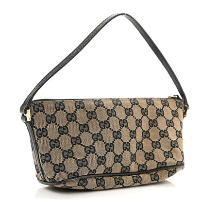 Gucci Monogram Web Boat Pochette Black 3 of 15