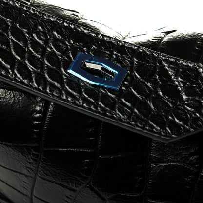 Givenchy Calfskin Crocodile Embossed Medium Soft Antigona Black 7 of 7