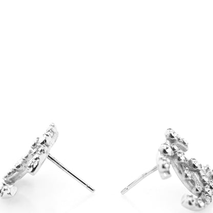 Chanel Crystal CC Earrings Silver 3 of 4