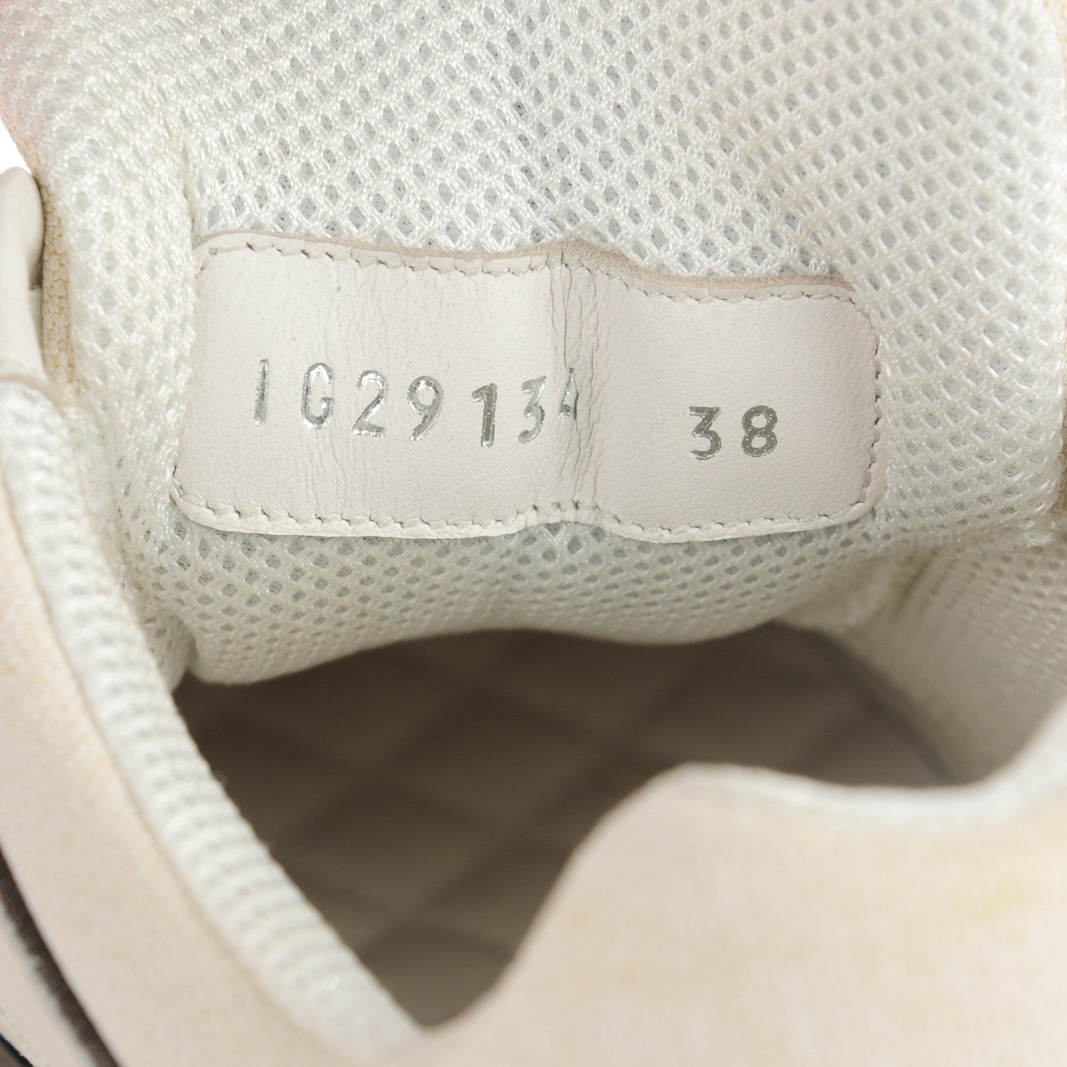 Chanel Suede Calfskin Canvas Goatskin CC Sneakers 38 White Gray 8 of 9