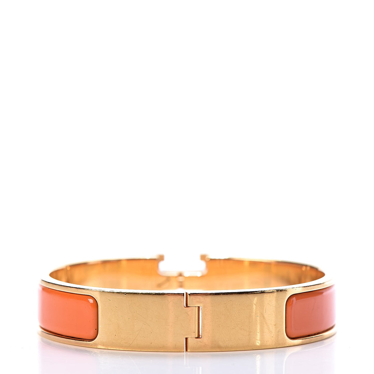 Enamel Narrow Clic Clac H Bracelet PM Orange