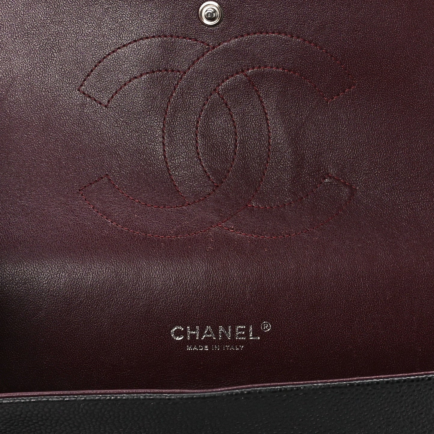 Caviar Quilted Maxi Double Flap Black