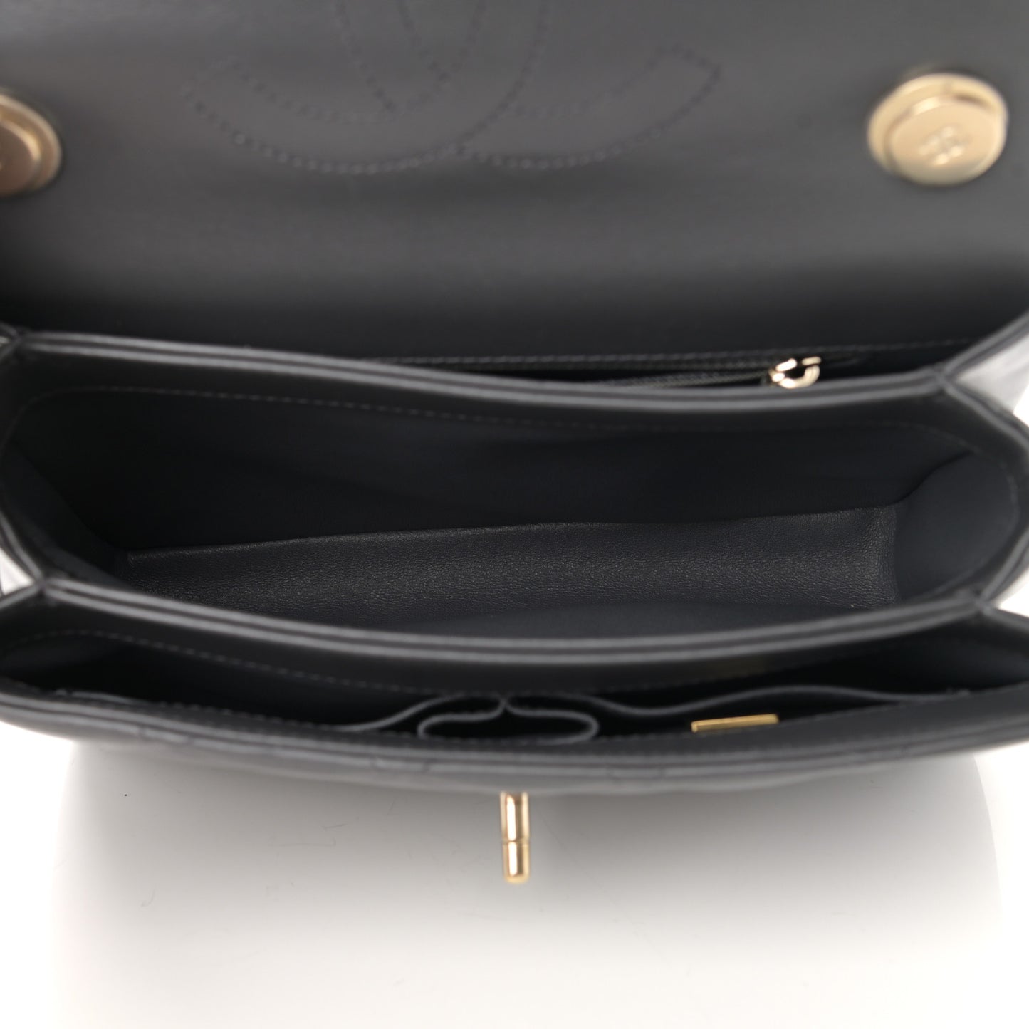Lambskin Quilted Small Trendy CC Dual Handle Flap Bag Dark Grey
