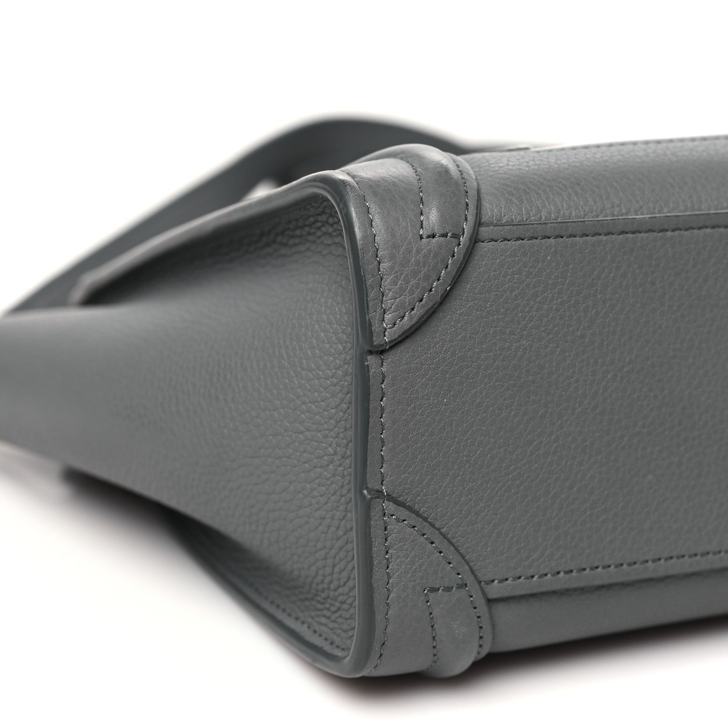 Drummed Calfskin Nano Luggage Kohl