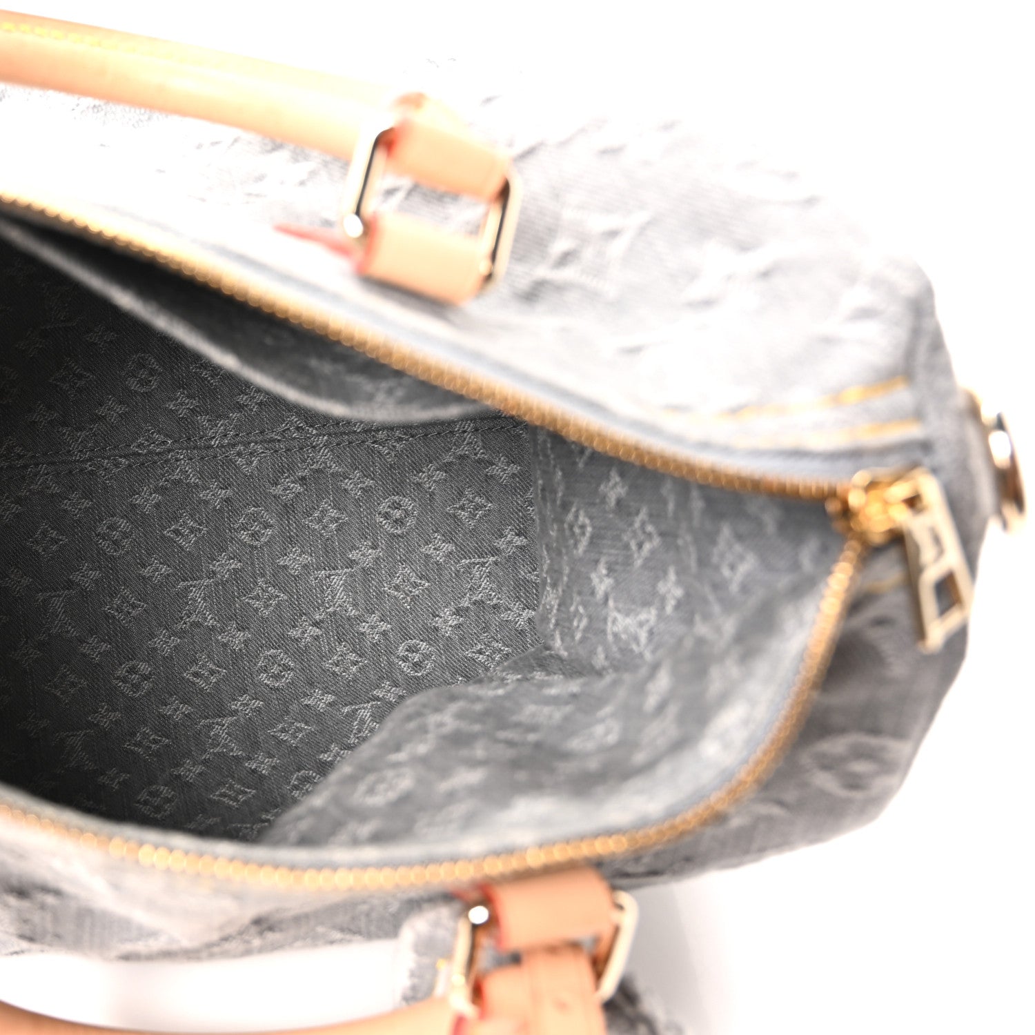 Louis Vuitton Monogram Denim Speedy Soft 30 Washed Gray 5 of 10