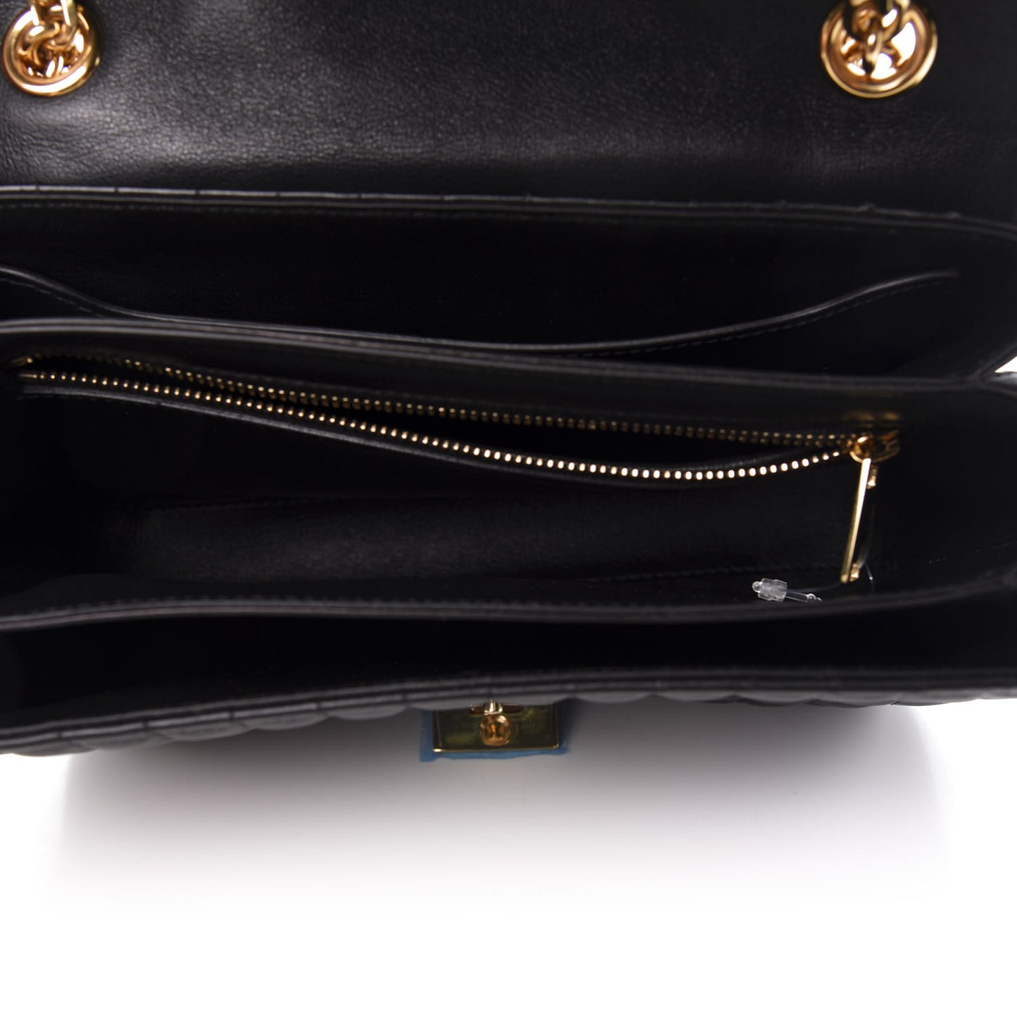 Calfskin Quilted Medium C Bag Black