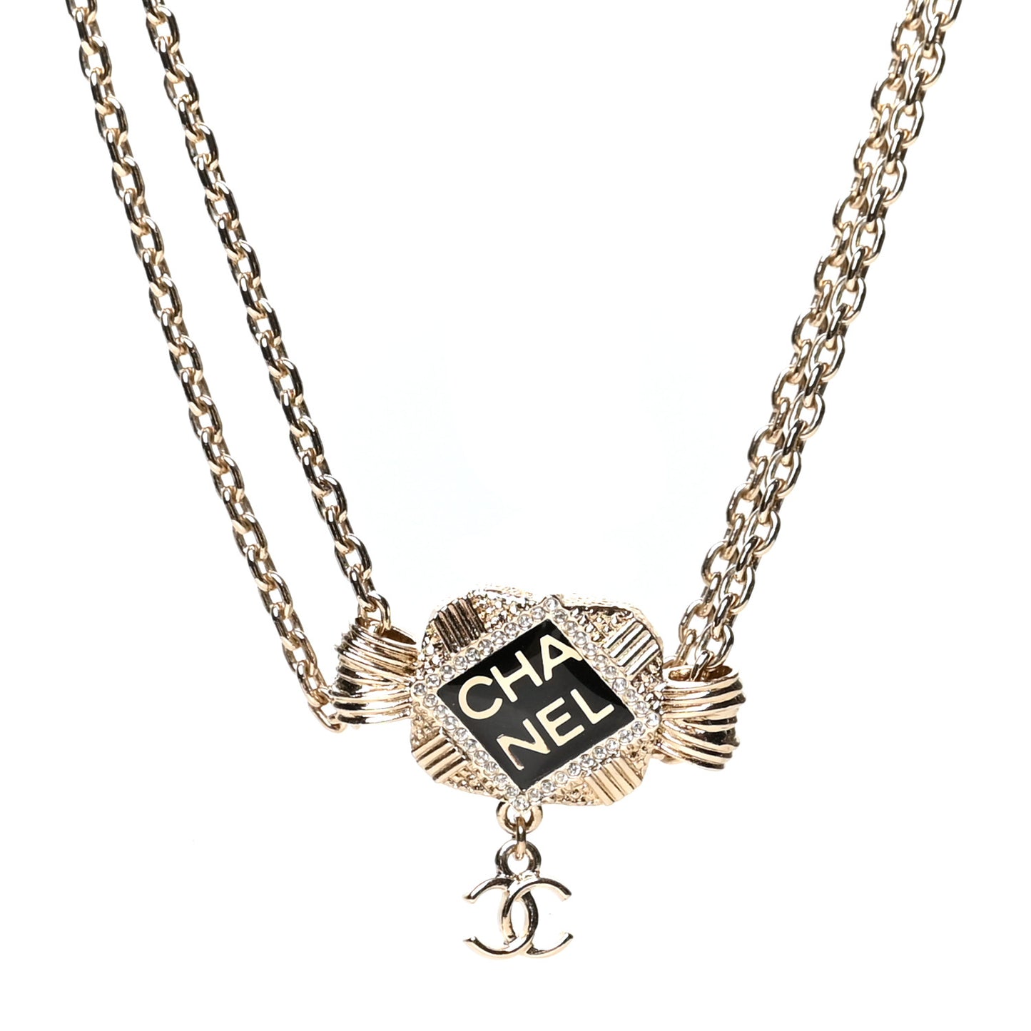 Crystal CC Square Choker Gold