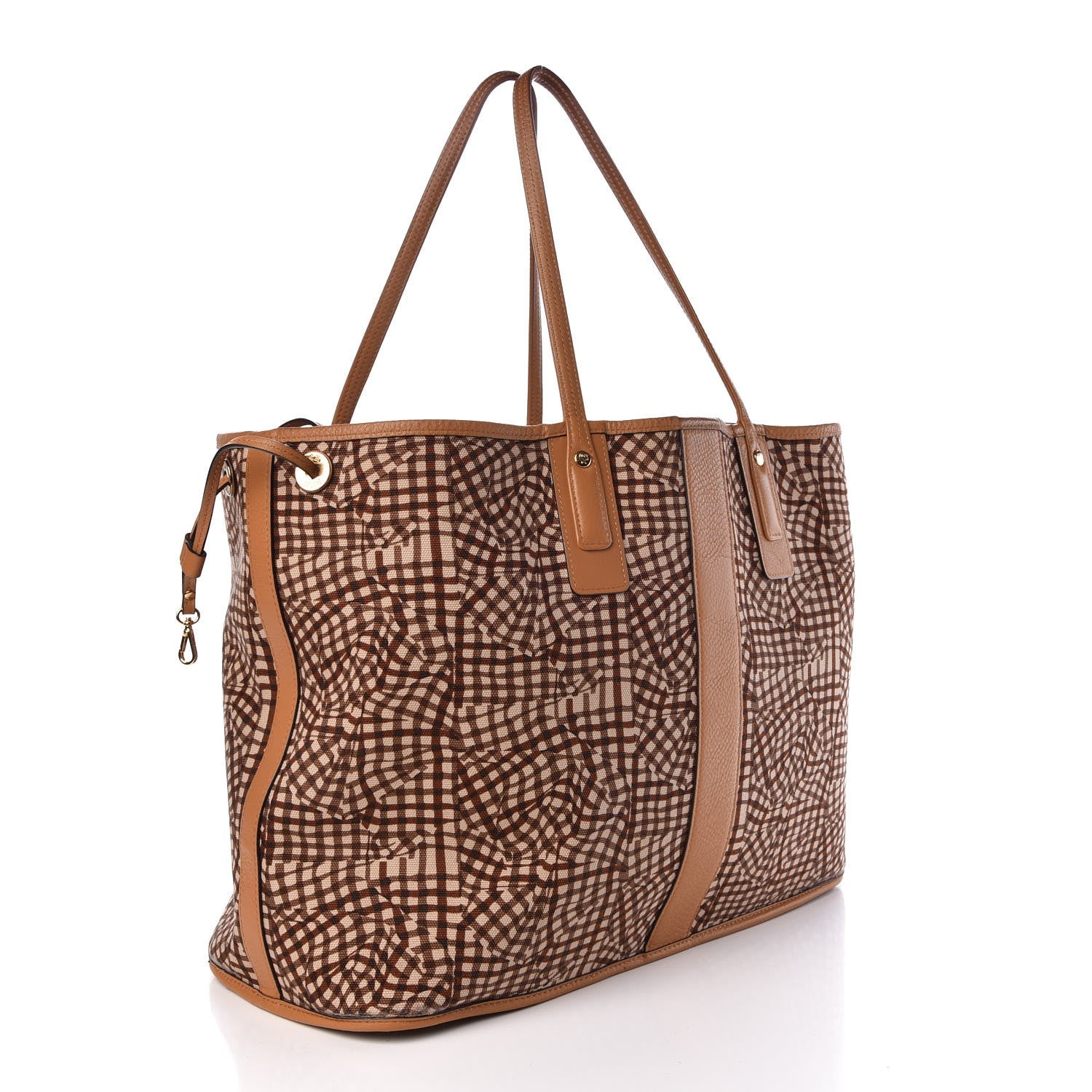 MCM Visetos Large Liz Reversible Shopper Tote Cognac 8 of 13