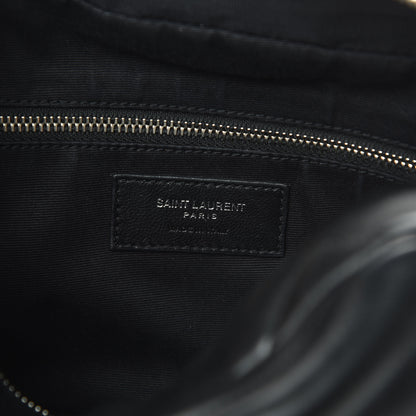 Saint Laurent Calfskin Y Quilted Monogram Small Loulou Bowling Bag Black 6 of 12