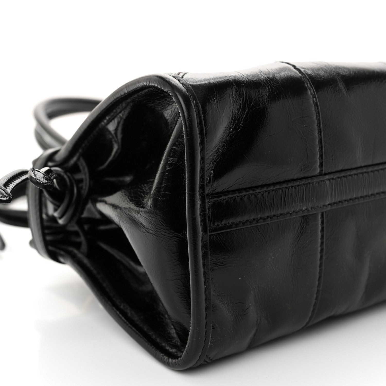 Prada Shiny Nappa Medium Shoulder Bag Black 9 of 10