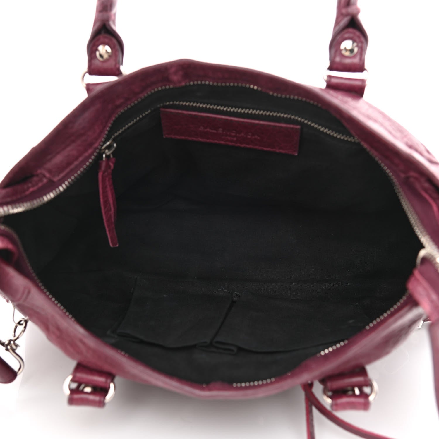Balenciaga Agneau Classic Silver Hardware S City Violet Prune 5 of 10