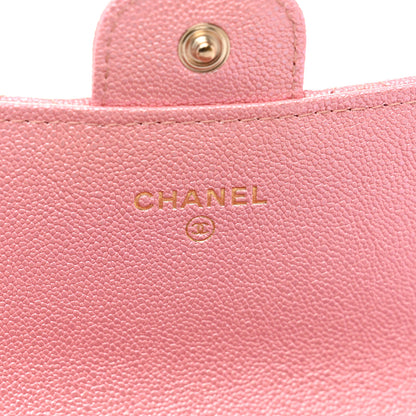 Chanel Iridescent Caviar Quilted Medium Flap Wallet Rose Pink 6 of 9