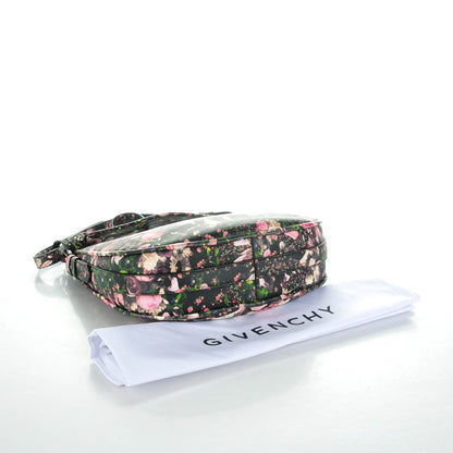 Givenchy Lambskin Roses Camouflage Print Small Obsedia Hobo Black 4 of 7
