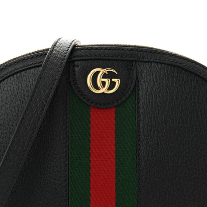 Gucci Calfskin GG Web Small Ophidia Dome Shoulder Bag Black 8 of 10