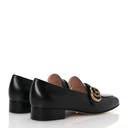 Gucci Malaga Kid Womens GG Marmont Loafers 37.5 Black 4 of 13