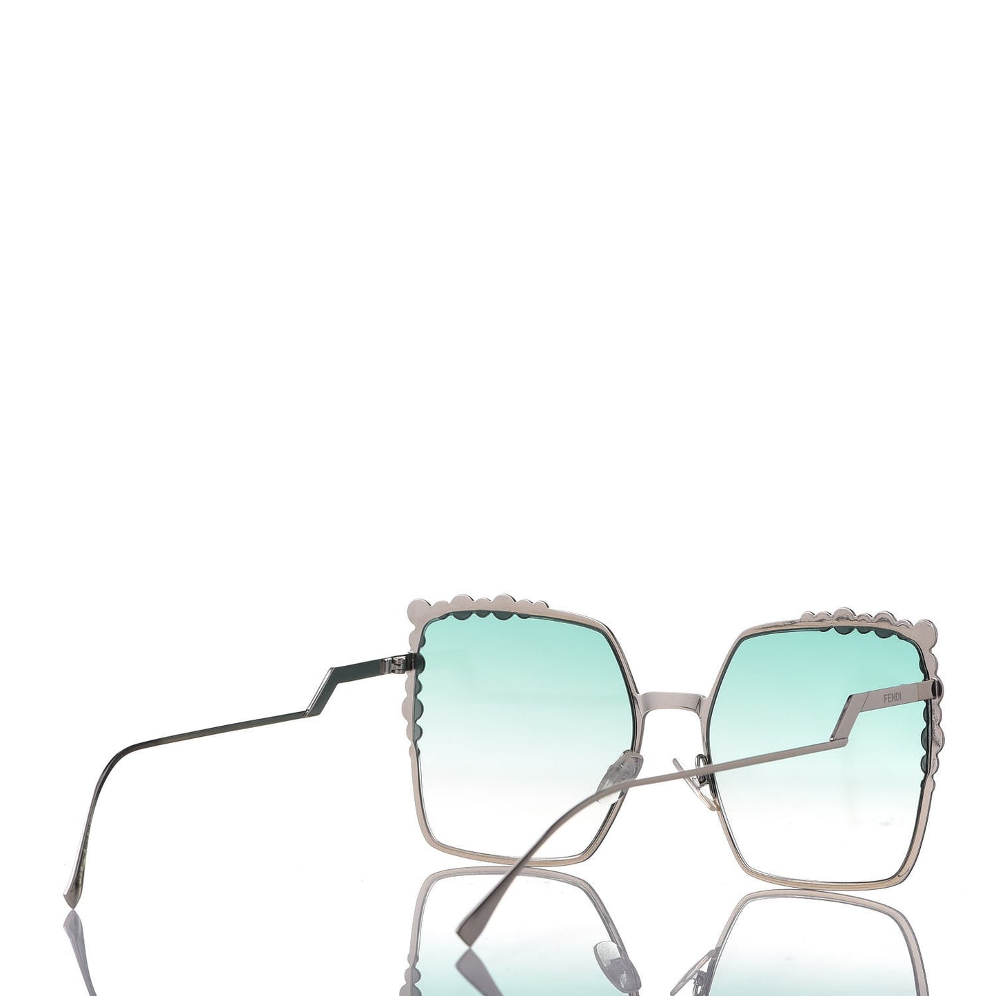 Metal Dots Square Sunglasses FF 0259/S Green Palladium