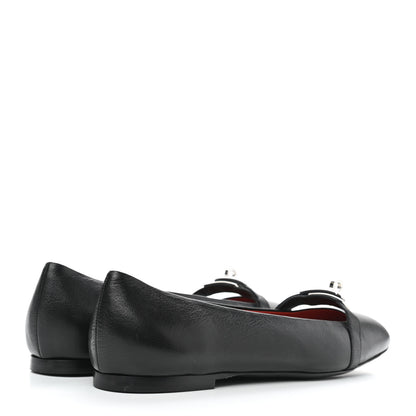 Hermes Goatskin Bilbao Ballerina Flats 40 Black 4 of 9