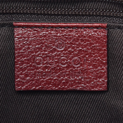 Gucci Monogram Calfskin Shoulder Bag Hobo Red 8 of 10