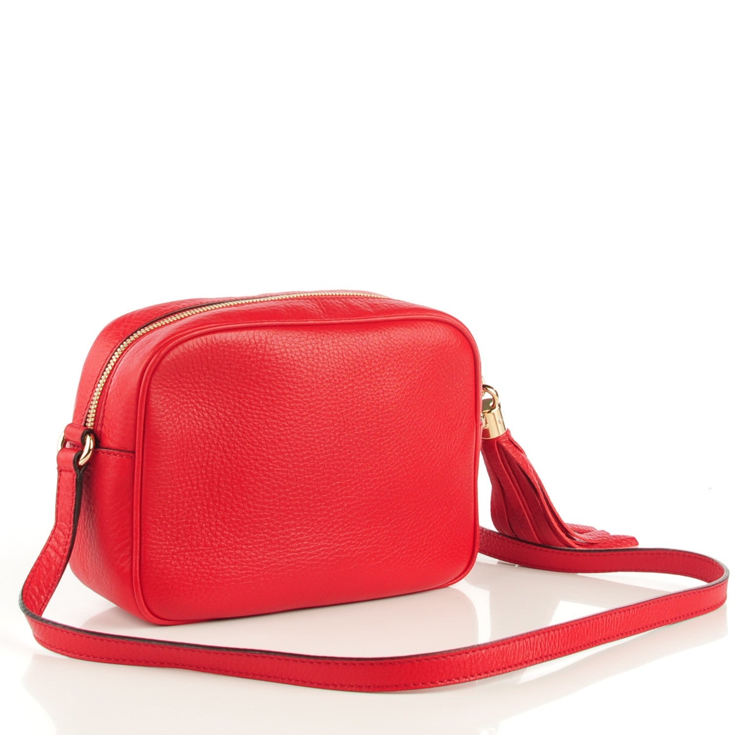 Gucci Pebbled Calfskin Small Soho Disco Bag Tabasco Red 3 of 7