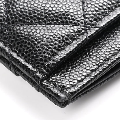 Chanel Caviar Quilted French New Wave Card Holder Black 10 of 14