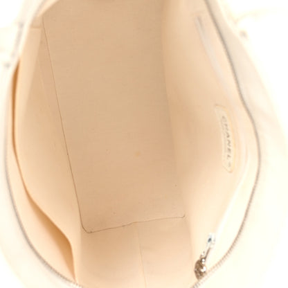 Chanel Caviar Quilted Medallion Tote White 5 of 12