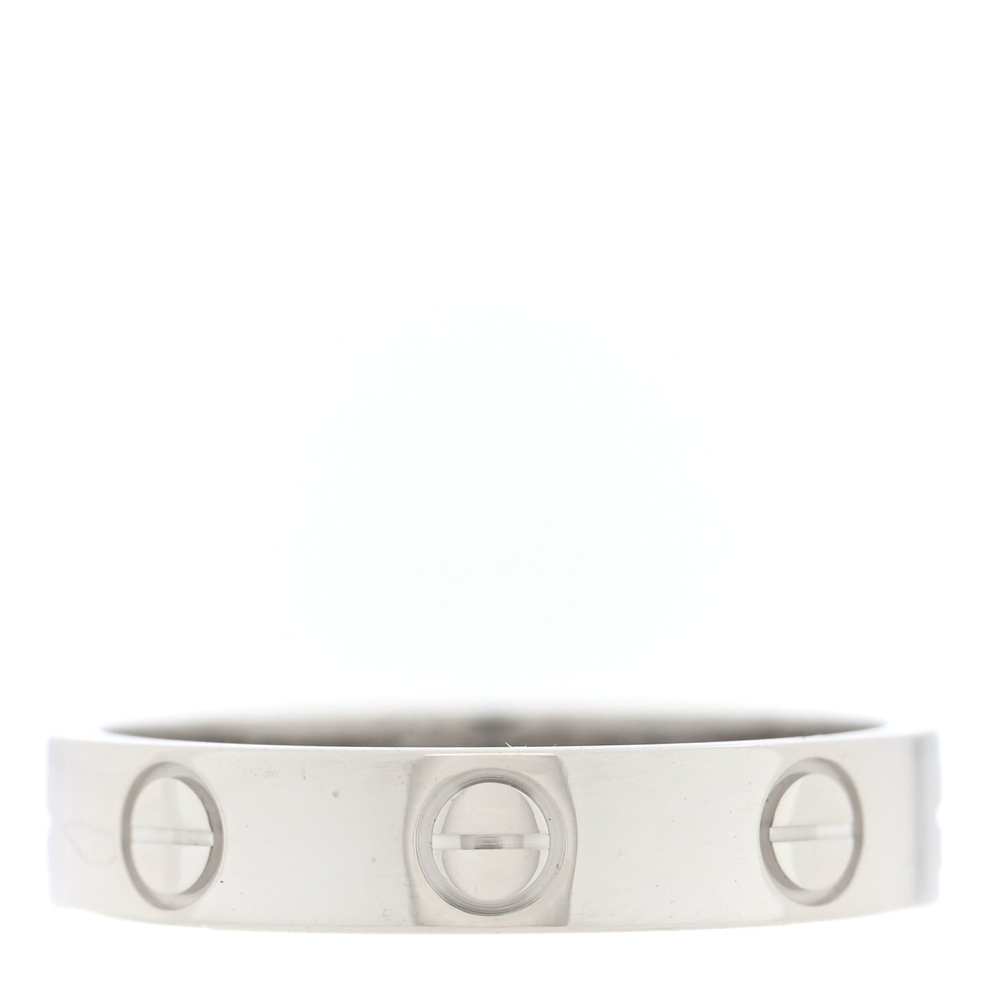 18K White Gold 3.5mm LOVE Wedding Band Ring 49 4.75