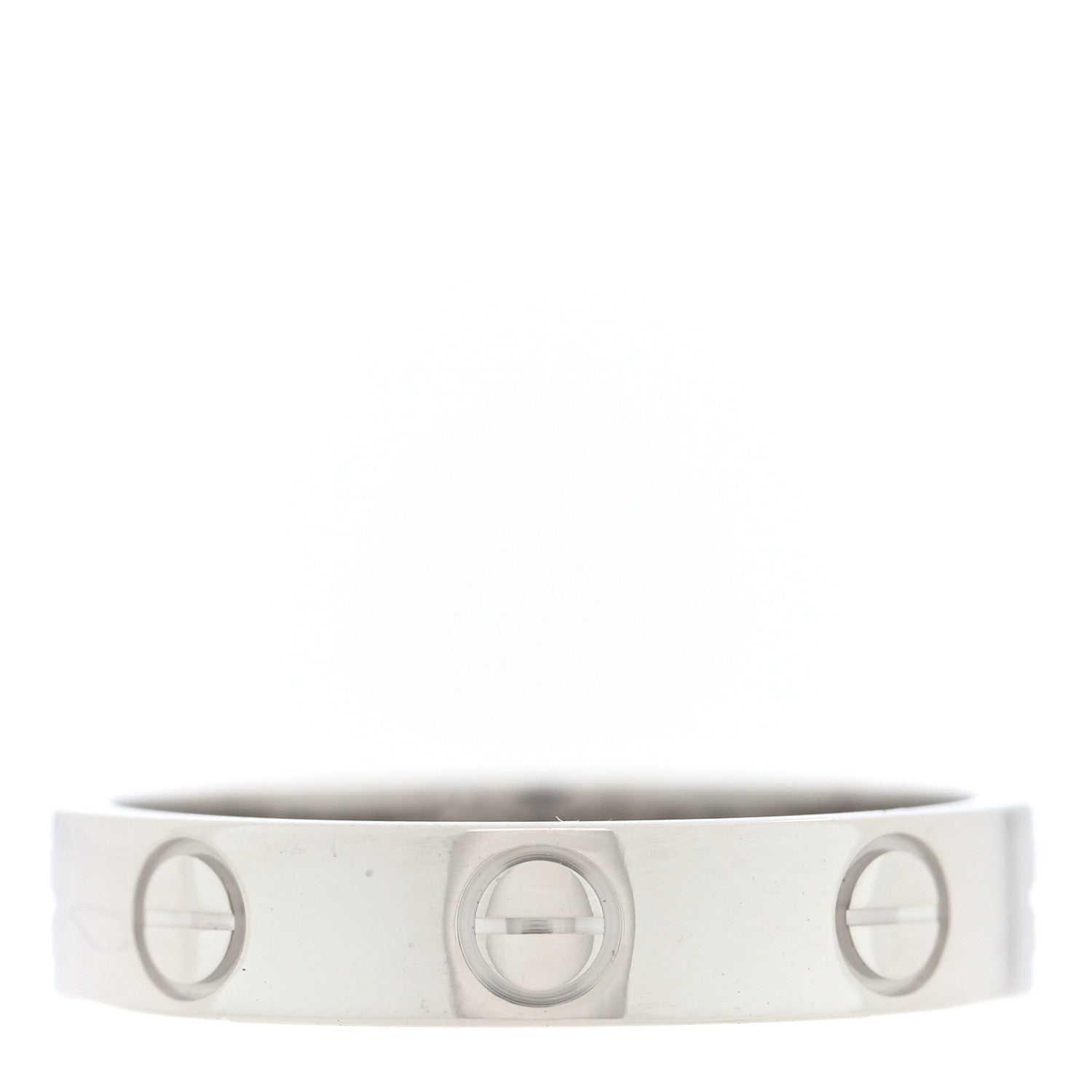 Cartier 18K White Gold 3.5mm LOVE Wedding Band Ring 49 4.75 1 of 4