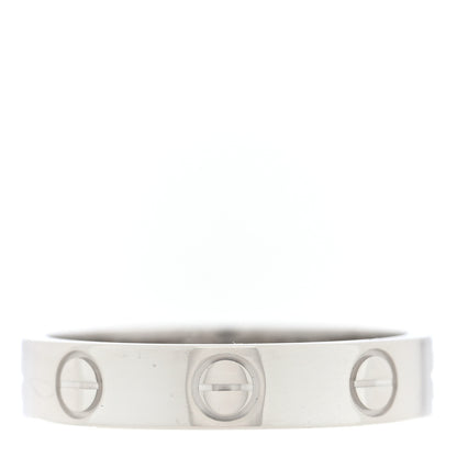 Cartier 18K White Gold 3.5mm LOVE Wedding Band Ring 49 4.75 1 of 4