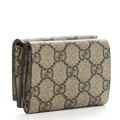 Gucci X BALENCIAGA GG Supreme Monogram Card Case Wallet Beige Ebony 3 of 7