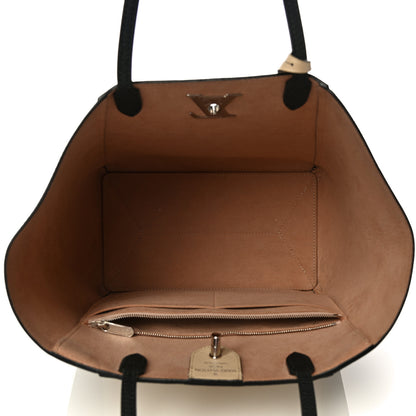 Louis Vuitton Calfskin Lockme Go Tote Black Vanilla 4 of 13