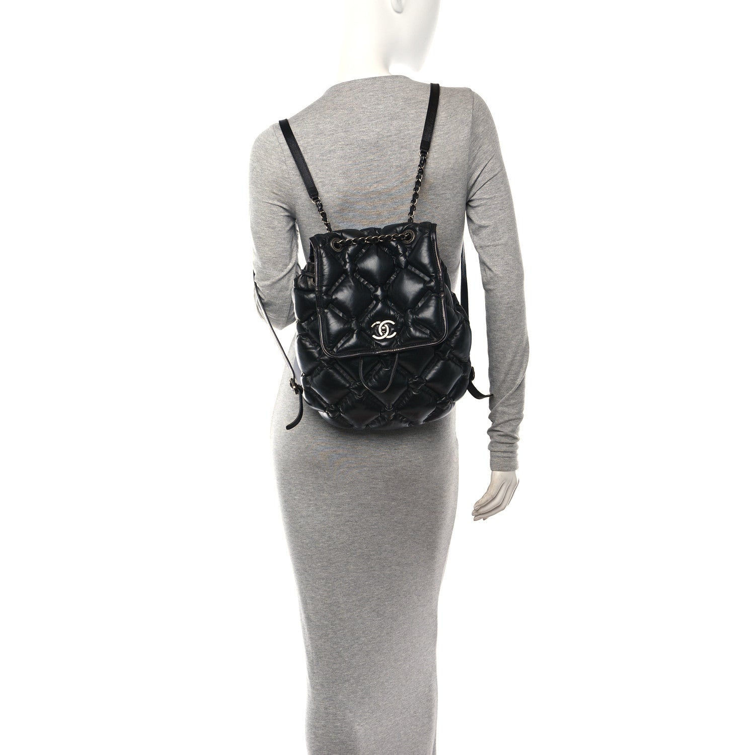 Chanel Calfskin Quilted Chesterfield Backpack Black 2 of 10