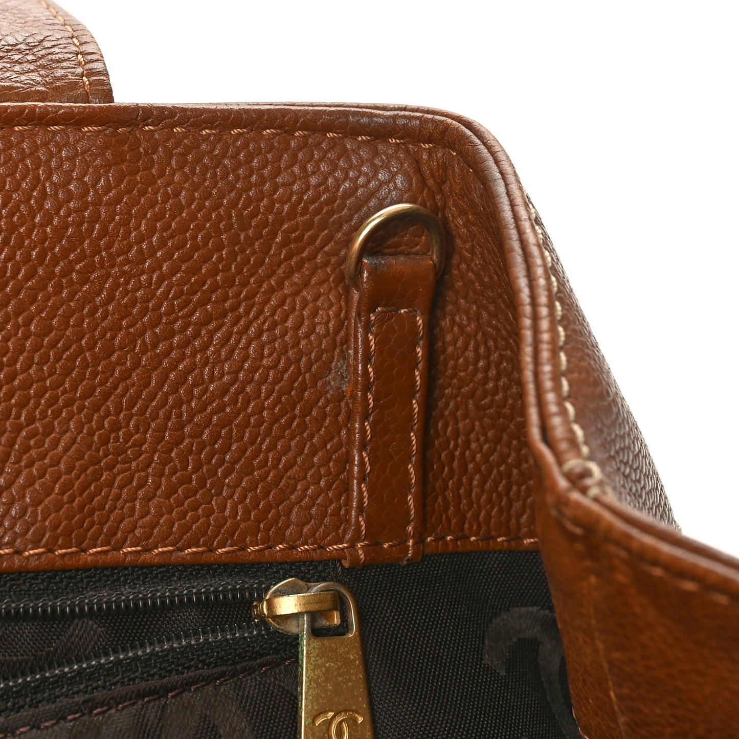 Caviar Shoulder Bag Brown