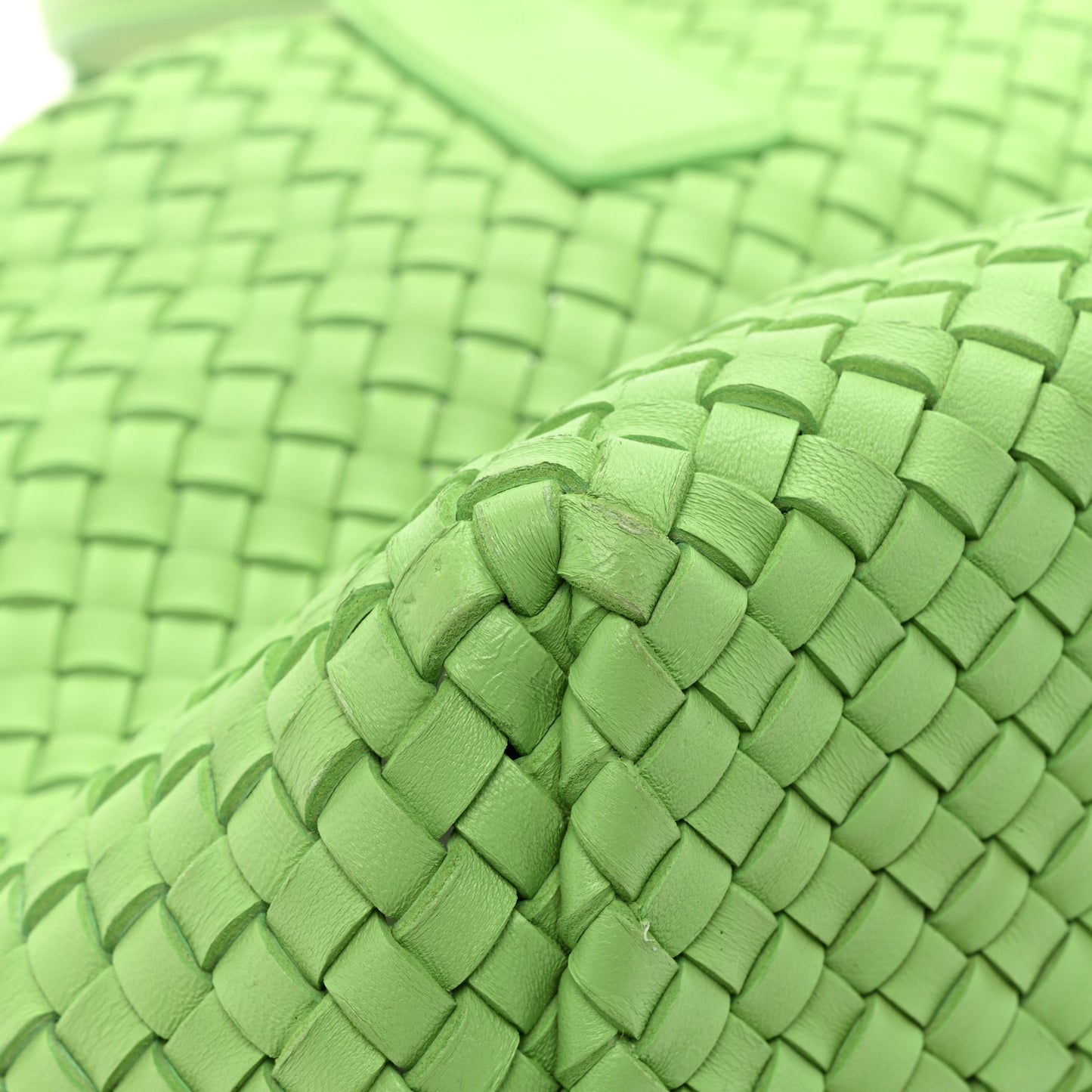 Nappa Intrecciato Tote Bag Green