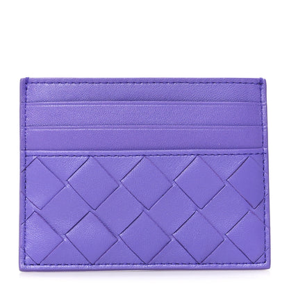 Bottega Veneta Nappa Intrecciato Woven Card Holder Purple 1 of 7