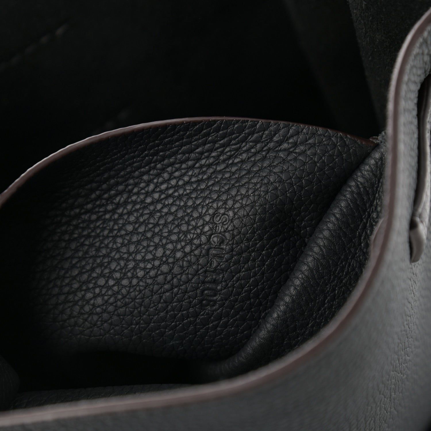 Celine Supple Grained Calfskin Long Strap Big Bag Bucket Black 7 of 10