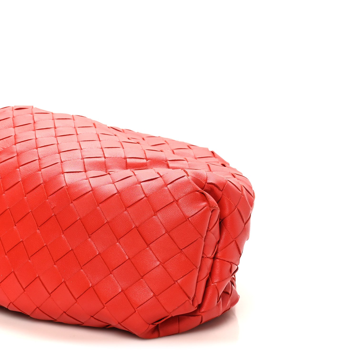 Bottega Veneta Nappa Maxi Intrecciato The Pouch Oversized Clutch Bright Red 10 of 10