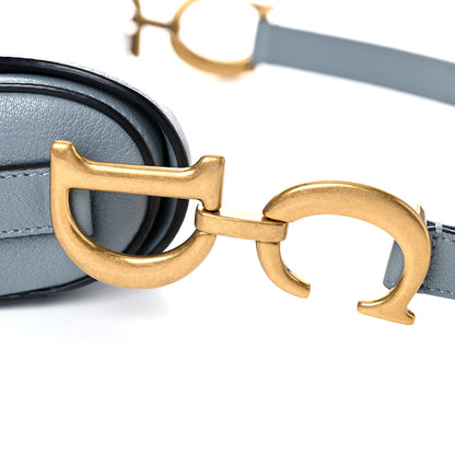 Christian Dior Shiny Goatskin Saddle Bag Cloud Blue 25 of 29
