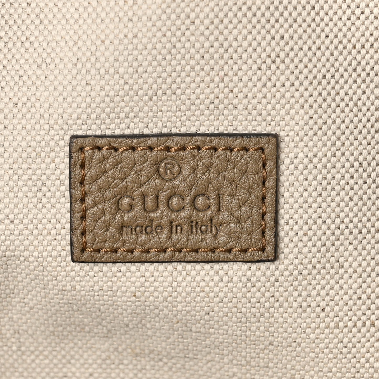 Piuma Calfskin Jumbo GG Embossed Pocket Belt Bag Good Taupe