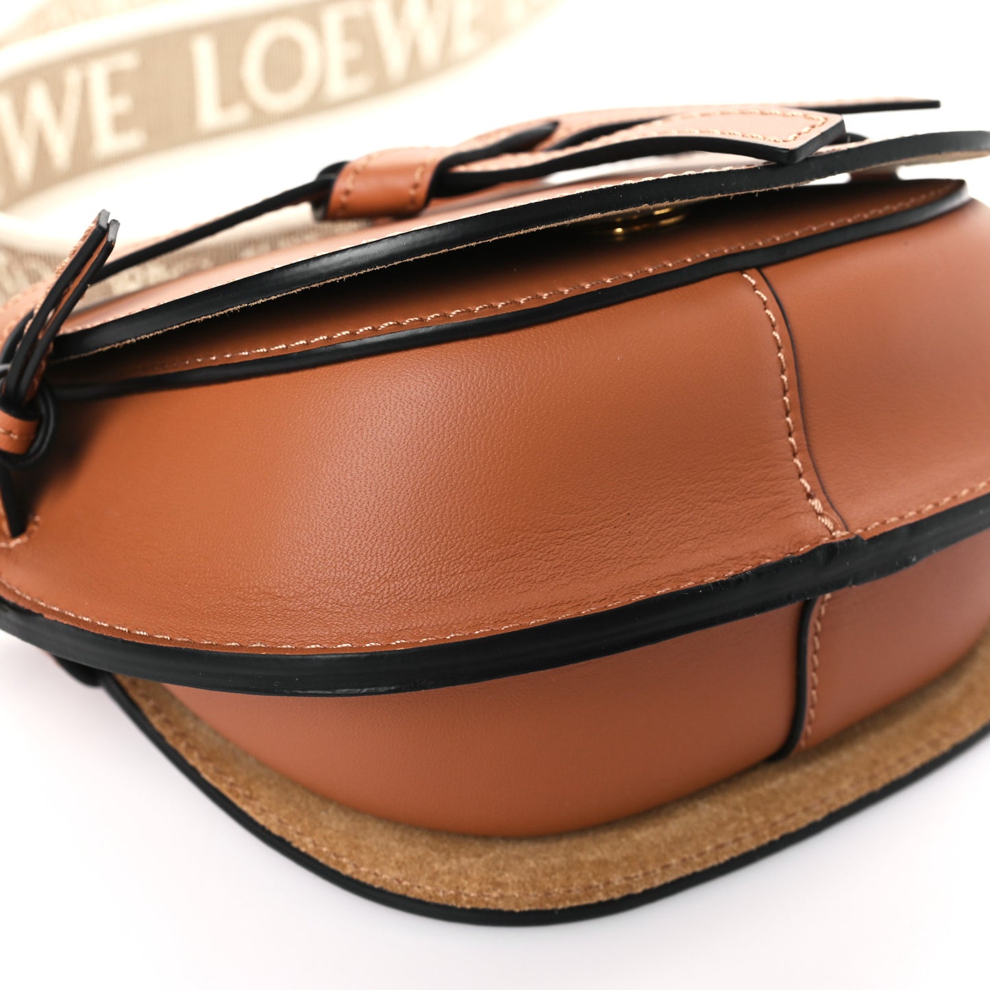 Calfskin Jacquard Mini Gate Dual Bag Tan